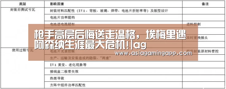枪手高层后悔送走温格,埃梅里遇阿森纳生涯最大危机!|ag(图2) ag官网